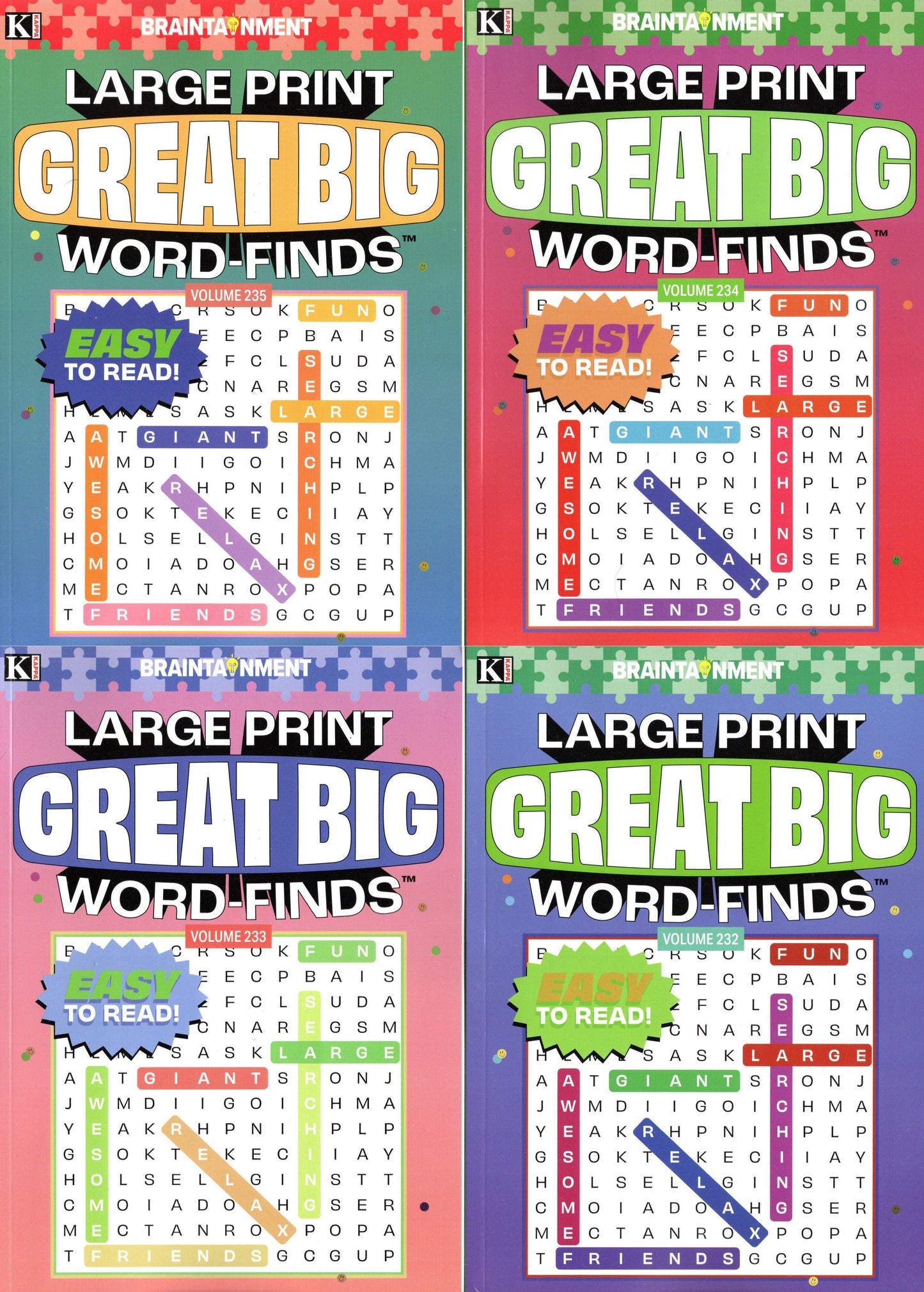 Large Print Great Big Crosswords (All New Puzzles) - Vol.232.233.234.