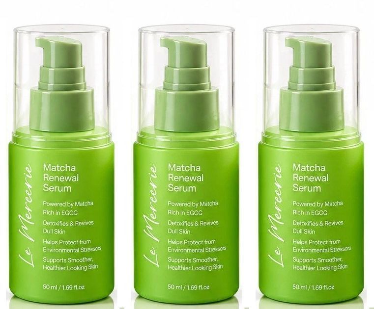 Le Mercerie Matcha Renewal Serum Face Treatment 1.69 fl oz (3-Pack Bundle)