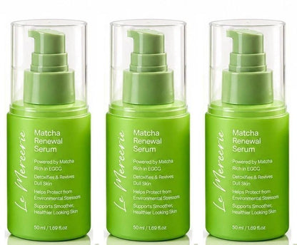 Le Mercerie Matcha Renewal Serum Face Treatment 1.69 fl oz (3-Pack Bundle)