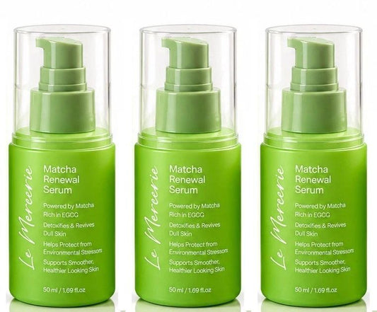 Le Mercerie Matcha Renewal Serum Face Treatment 1.69 fl oz (3-Pack Bundle)