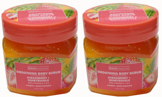 Global Beauty Care Smoothing Body Scrub Strawberry + Honeysuckle (Set of 2)