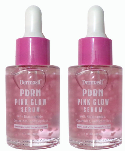 Dermasil PDRN Pink Glow Serum with Niacinamide, Ceramides, and Peptides 2-Pack,