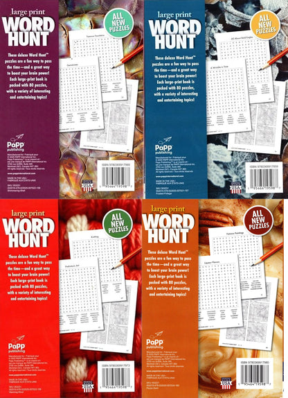 Large Print Word Hunt - All New Puzzles - Vol.157,158,159,160