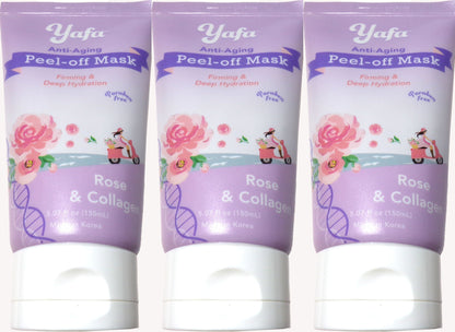 Yafa Anti-Aging Peel-off Mask - Rose & Collagen (3 Pieces)
