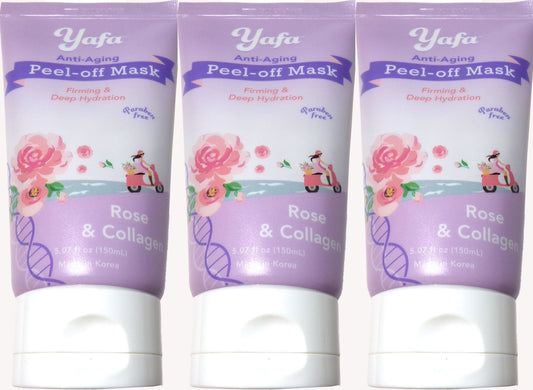 Yafa Anti-Aging Peel-off Mask - Rose & Collagen (3 Pieces)
