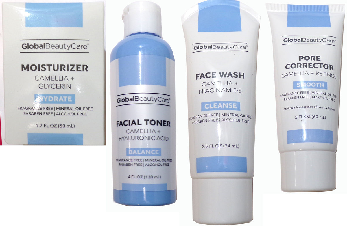 Global Beauty Care - Camellia Skincare: Toner, Wash, Moisturizer, Smooth (Set)