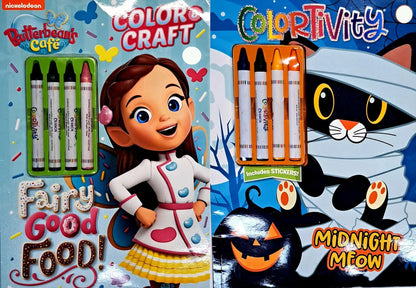 Butterbean`s Cafe & Midnight Meow - Color Craft Book (Set of 2)