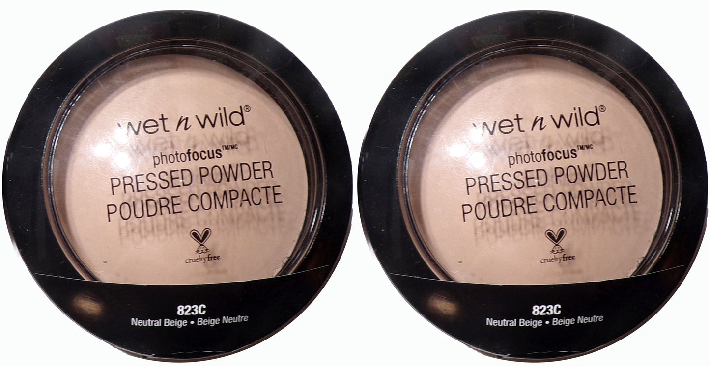Wet n Wild Photo Focus Pressed Powder - 823C Neutral Beige (Set of 2)
