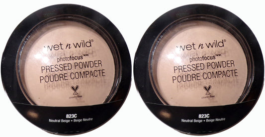Wet n Wild Photo Focus Pressed Powder - 823C Neutral Beige (Set of 2)