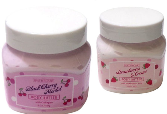 The Spathecary Body Butter Strawberry & Cream And Black Cherry Merlot 5 oz