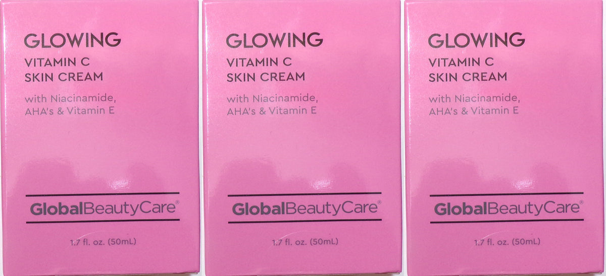 Global Beauty Care Glowing Vitamin C Skin Cream 3-Pack, 1.7 oz