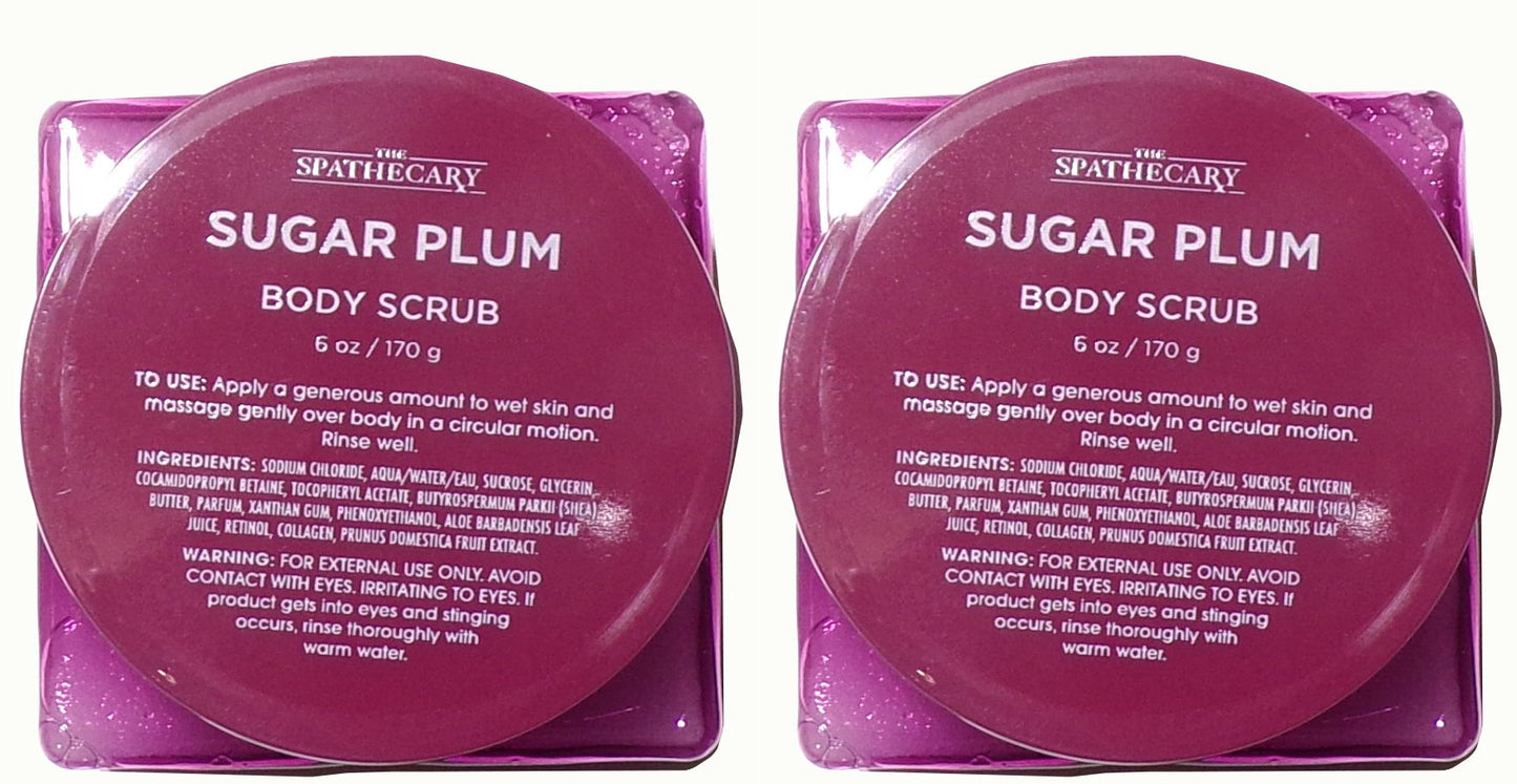 The Spathecary Sugar Plum Body Scrub 6oz (Set of 2)