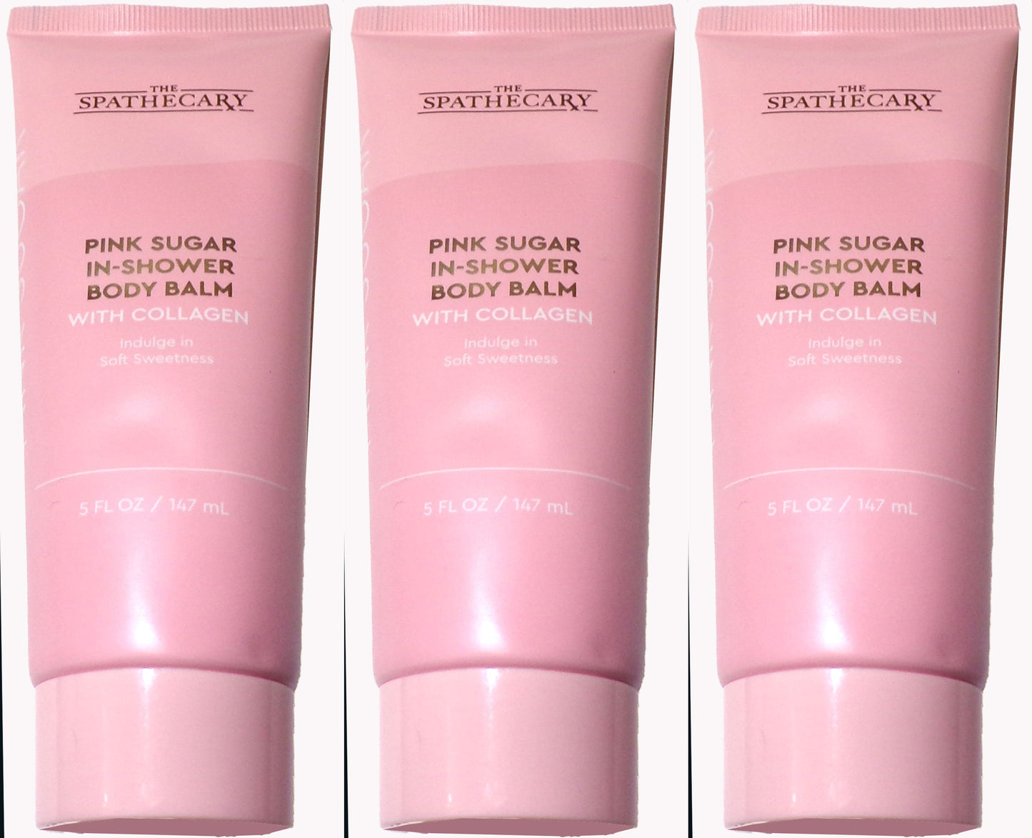The Spathecary Pink Sugar In-Shower Body Balm with Collagen 5 FL (Set of 3)