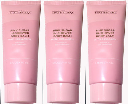 The Spathecary Pink Sugar In-Shower Body Balm with Collagen 5 FL (Set of 3)