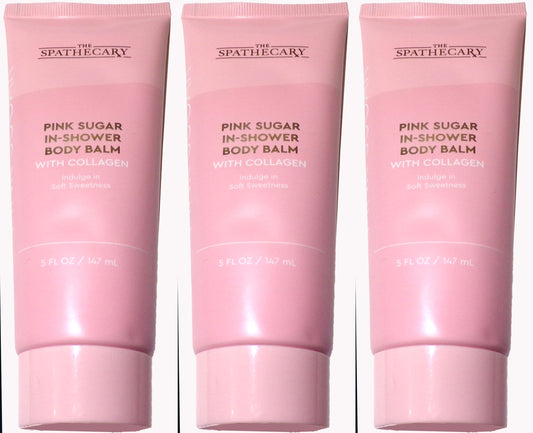 The Spathecary Pink Sugar In-Shower Body Balm with Collagen 5 FL (Set of 3)