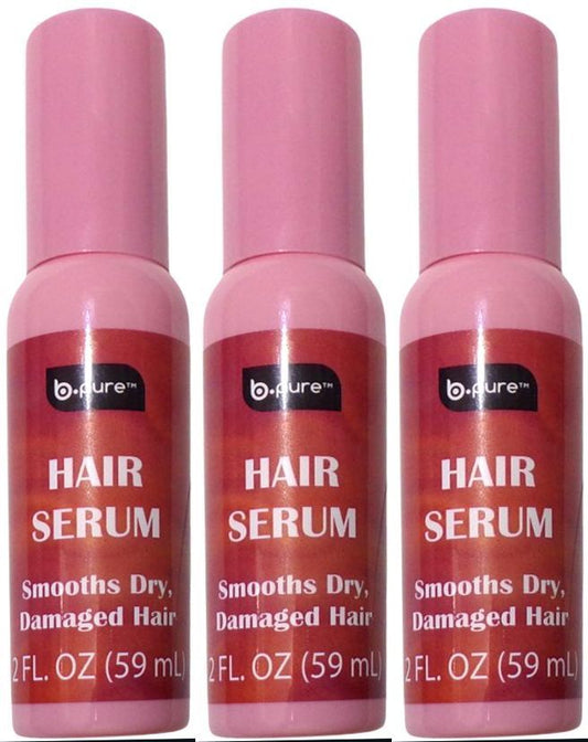 b Pure Hair Serum Smooths Dry, Damaged Hair 2fl oz (Set of 3)