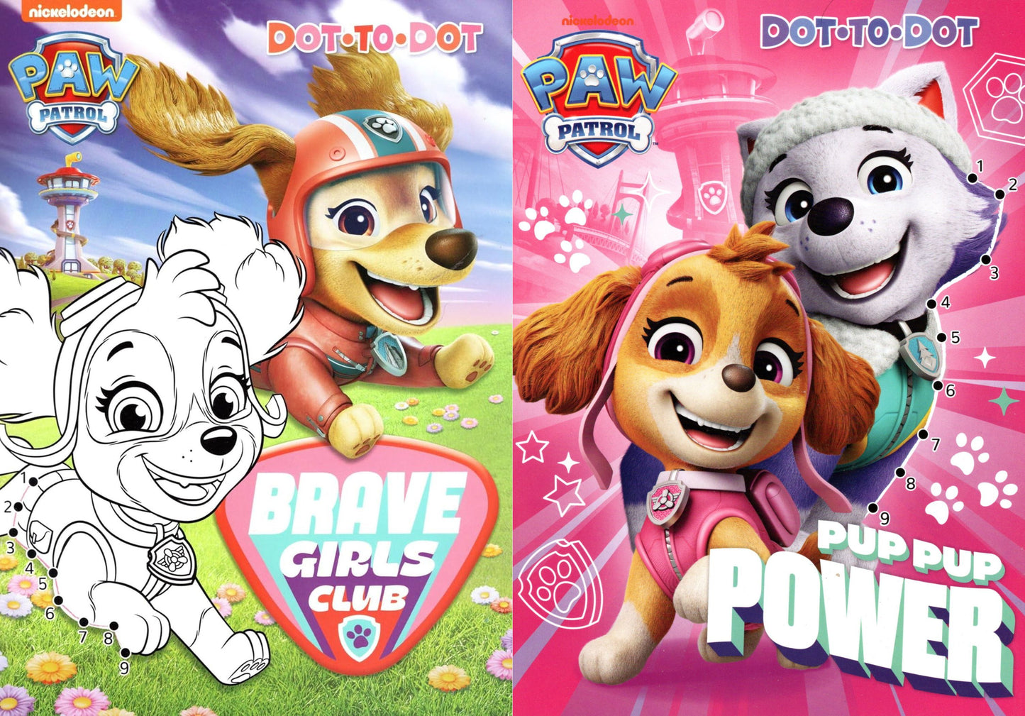Paw Patrol - Dot to Dot - Brave Girls Club and Pup Pup Power - Coloring & Activity Books