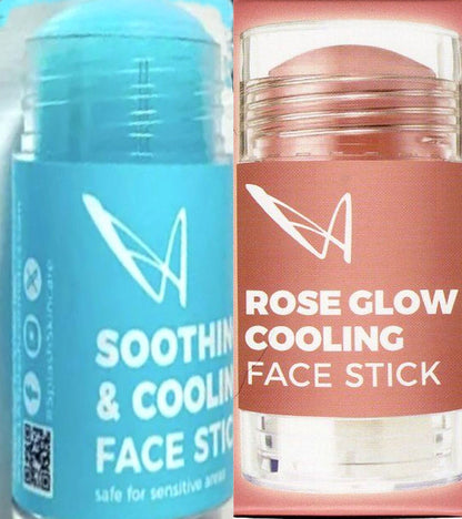 2 Viral LA Splash Rose Glow Cooling, & Soothing Face Sticks W/Hyaluronic Acid