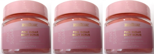 The Spathecary Pink Sugar Body Scrub with Collagen 6 oz (Set of 3)