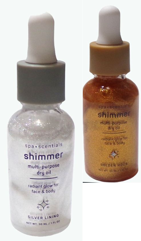 Spa•Scentials Shimmer Multi-purpose Dry Oil silver lining & golden hour (Set)