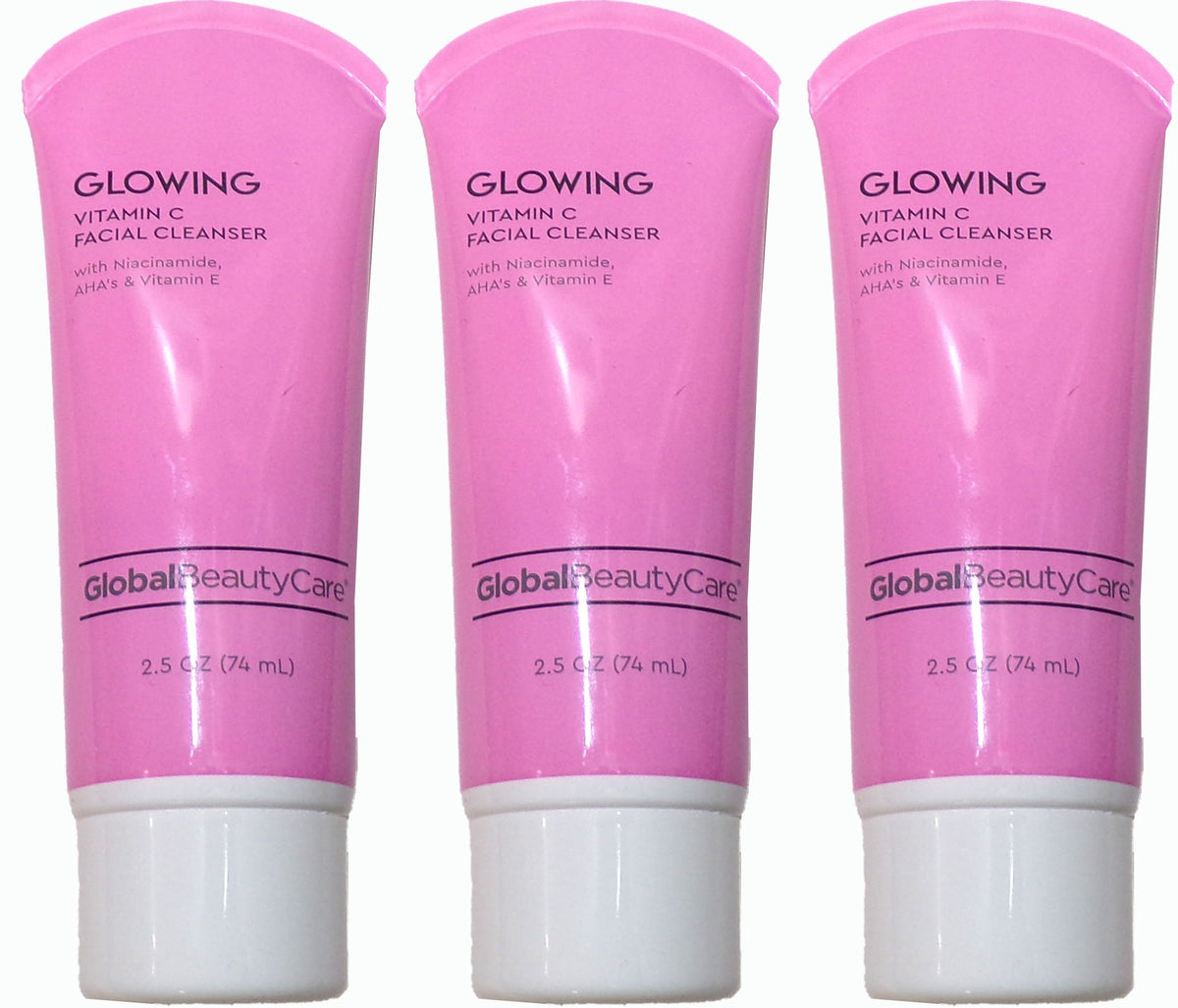 Global Beauty Care Glowing Vitamin C Facial Cleanser 3-Pack, 2.5 fl oz