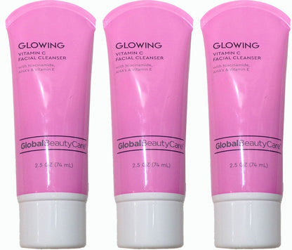 Global Beauty Care Glowing Vitamin C Facial Cleanser 3-Pack, 2.5 fl oz