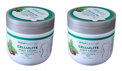 Beauty Care Cellulite Body Cream with Caffeine and Mint, 4 oz (Set of 2)