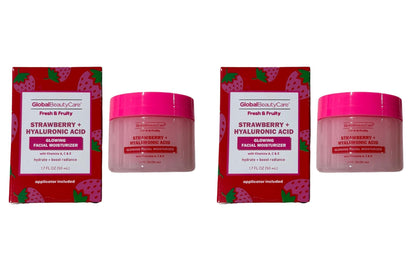Strawberry and Hyaluronic Acid Glowing Facial Moisturizer (Set of 2 Pack)