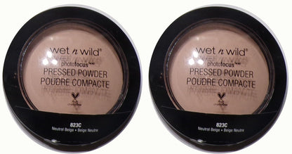 Wet n Wild Photo Focus Pressed Powder #823C Neutral Beige 7.5 g .26oz. Set of 2