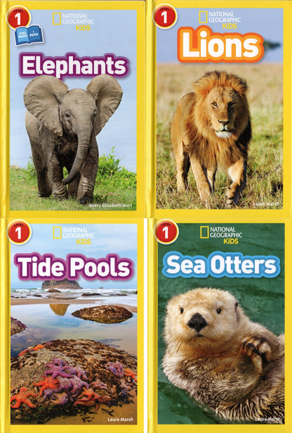 National Geographic Kids, Level 1 - Sea Otters, Lions, Tide Pools. Elephant.