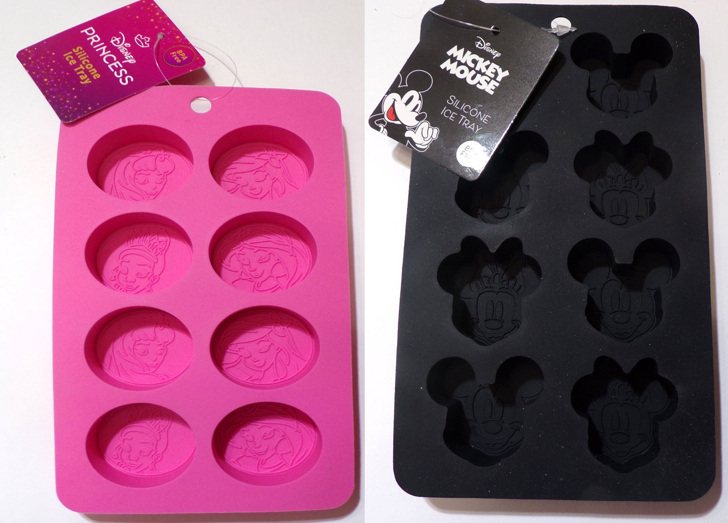 Disney Princess & Mickey Mouse Silicone Ice Trays (Pack of 2)