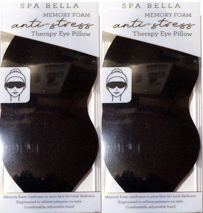 Spa Bella Memory Foam Anti-Stress Therapy Eye Pillow (Set of 2)