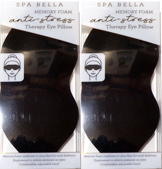 Spa Bella Memory Foam Anti-Stress Therapy Eye Pillow (Set of 2)