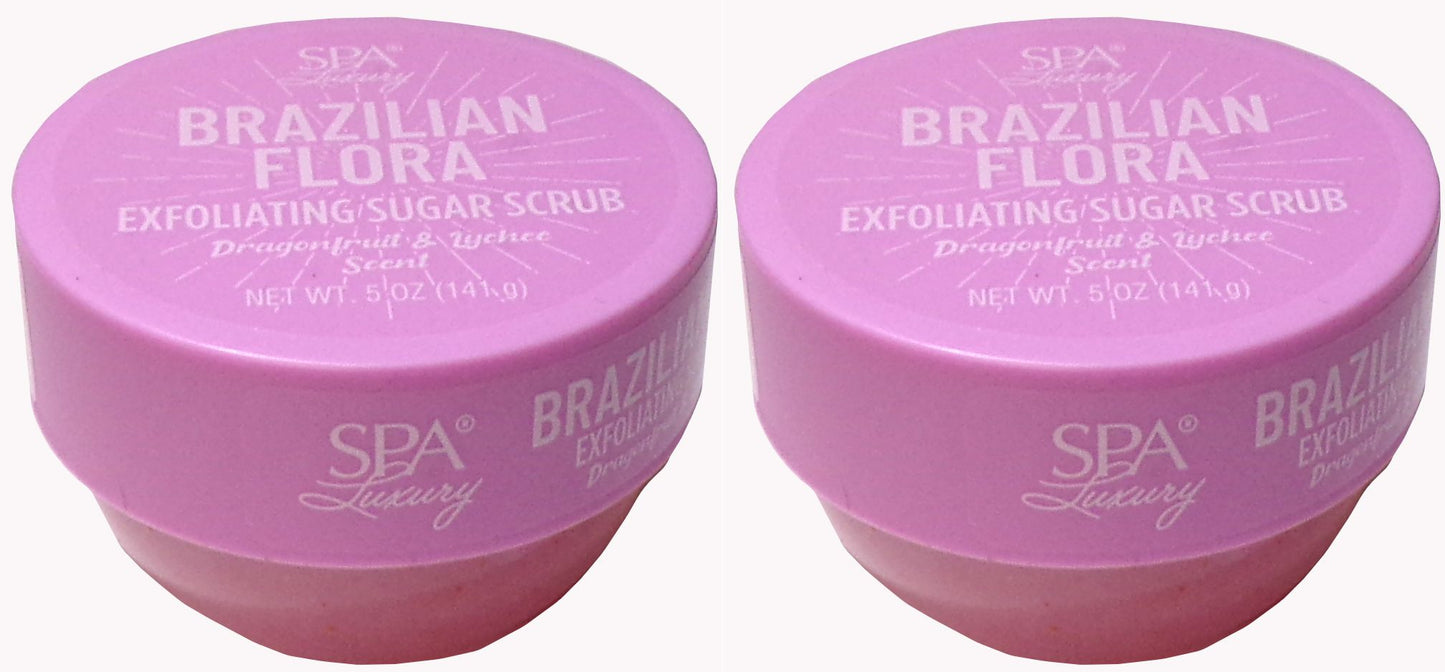 Spa Luxury Brazilian Flora Exfoliating / Sugar-Scrub 5 oz (Set of 2)