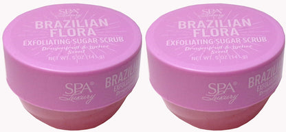 Spa Luxury Brazilian Flora Exfoliating / Sugar-Scrub 5 oz (Set of 2)