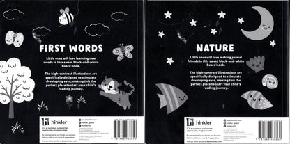 First Words &Nature - Night - Contrast - Children's Board Book (Set of 2)