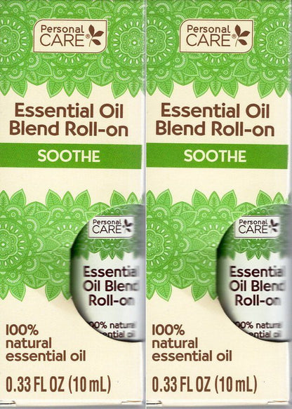 Personal Care Essential Oil Blend Roll-on Soothe 10mL 0.33 fl oz Set of 2 Packs