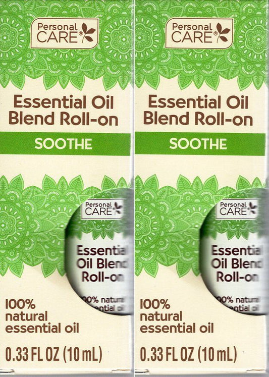 Personal Care Essential Oil Blend Roll-on Soothe 10mL 0.33 fl oz Set of 2 Packs