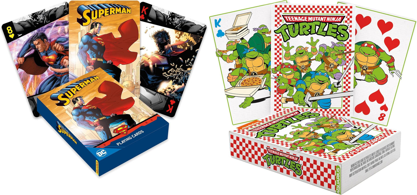 AQUARIUS Playing Cards – TMNT & Superman (Set of 2)