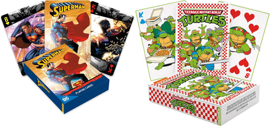 AQUARIUS Playing Cards – TMNT & Superman (Set of 2)