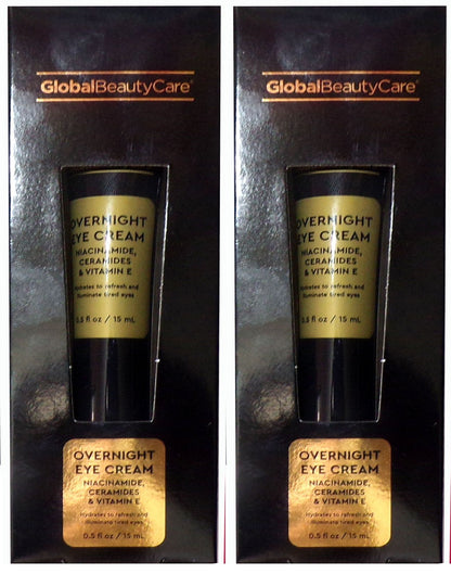Global Beauty Care Overnight Eye Cream with Niacinamide, Ceramides & Vitamin E,