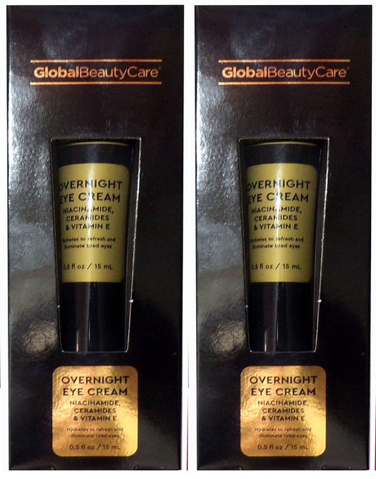 Global Beauty Care Overnight Eye Cream with Niacinamide, Ceramides & Vitamin E,