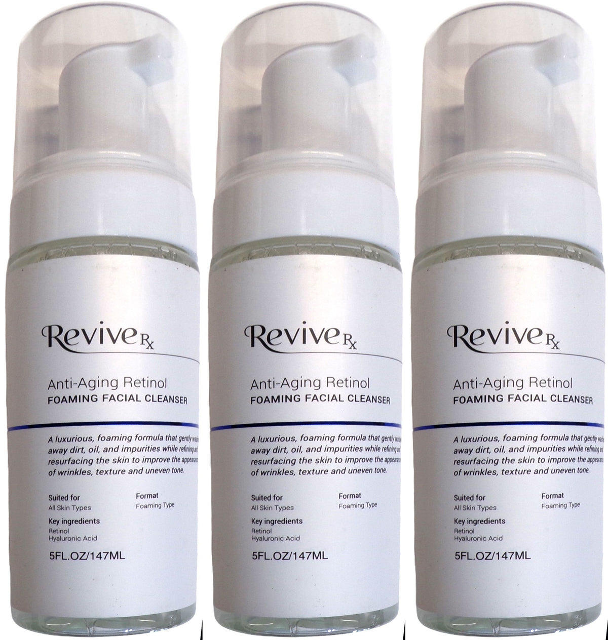 Revive Rx Anti-Aging Retinol Foaming Cleanser 5 fl oz (Set of 3)