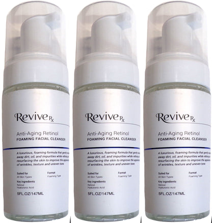 Revive Rx Anti-Aging Retinol Foaming Cleanser 5 fl oz (Set of 3)