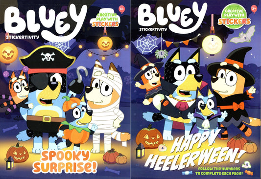 Stickertivity Bluey Happy Heelerween! & Spooky Surprise! - Coloring Books (Set )