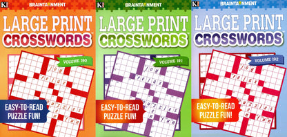 Braintainment Large Print - Crosswords - Activity Book v.190,191,192