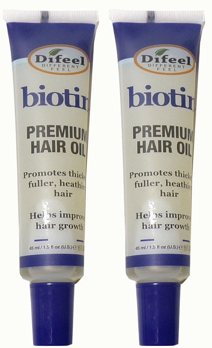 Difeel Biotin Premium Hair Oil. 45ml (Set of 2)