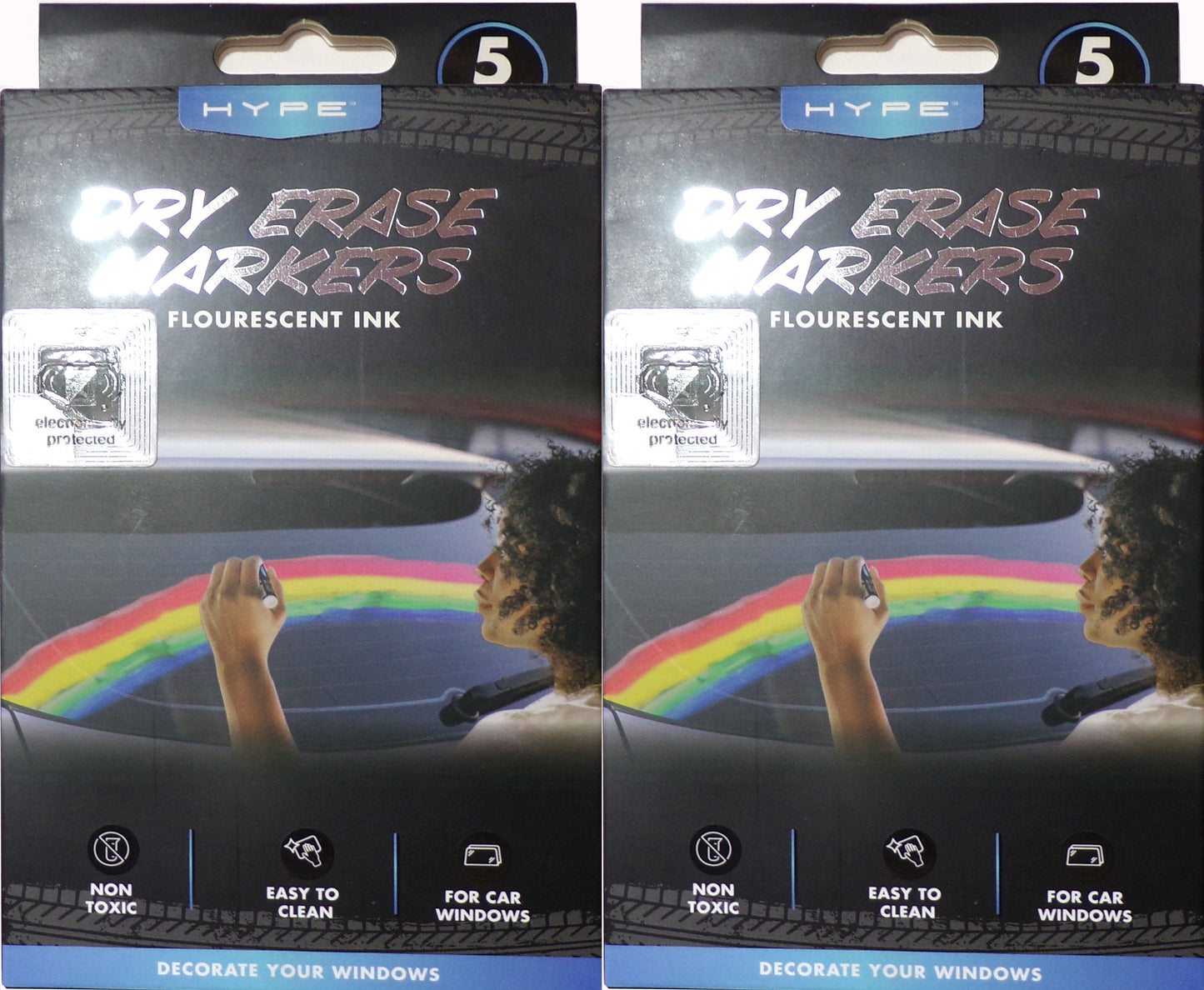 Hype Fluorescent Dry Erase Markers (5-Pack) Set