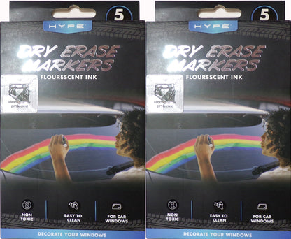 Hype Fluorescent Dry Erase Markers (5-Pack) Set