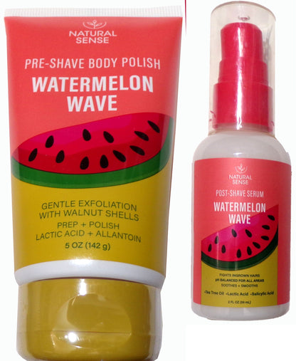 Natural Sense Watermelon Wave Pre-Shave Polish & Post-Shave Serum Set, 7 fl. oz.
